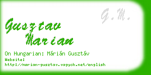 gusztav marian business card